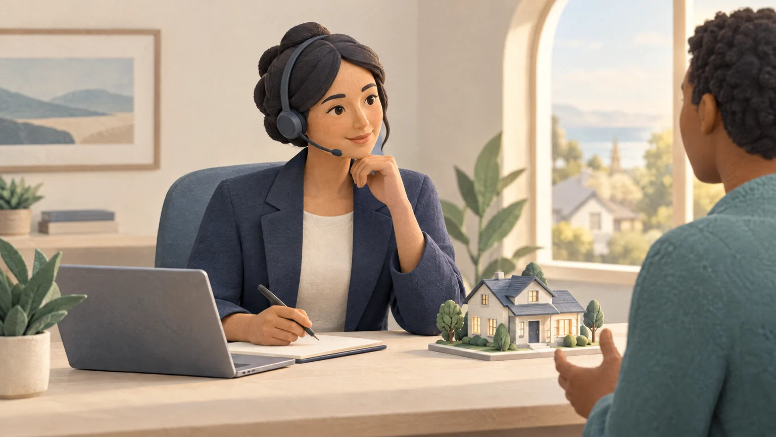 Real estate agent preparing for a buyer conversation