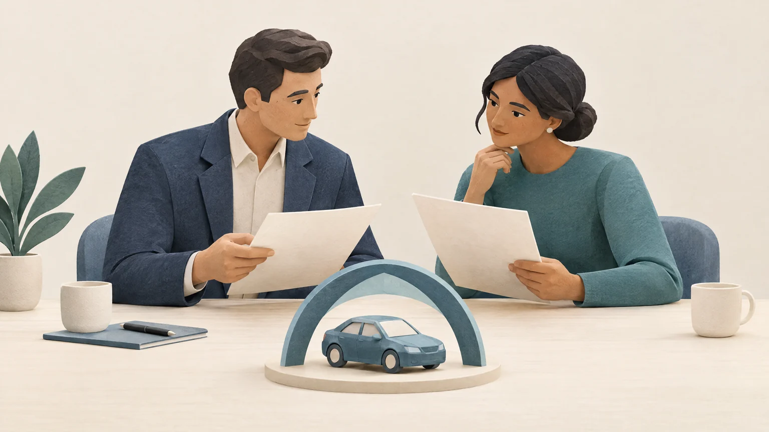Insurance producer preparing to compare coverage options